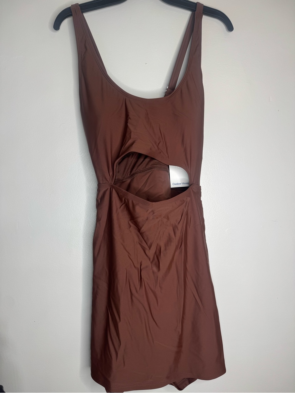 Women’s Brown Cutout Swim Dress